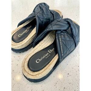 Christian Dior D-Twist Cannage Espadrille Platform Sandals | EU 37 (US 6.5–7)